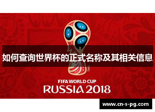 如何查询世界杯的正式名称及其相关信息